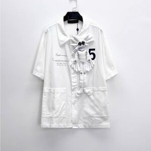 Authentic Louis Vuitton White Shirt with Black Graphic